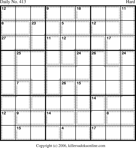 Killer Sudoku for 2/11/2007