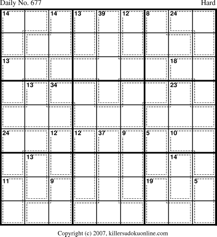 Killer Sudoku for 11/2/2007