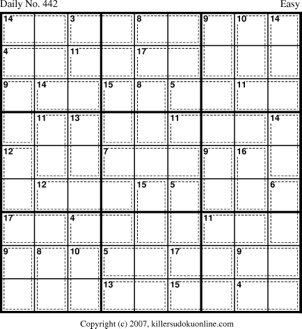 Killer Sudoku for 3/12/2007