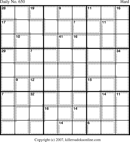 Killer Sudoku for 10/6/2007