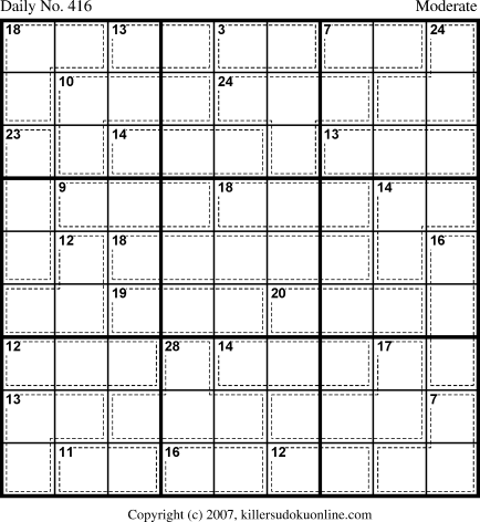 Killer Sudoku for 2/14/2007