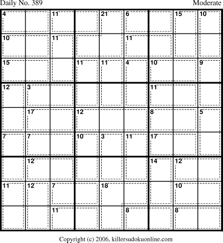 Killer Sudoku for 1/18/2007