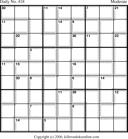 Killer Sudoku for 2/16/2007