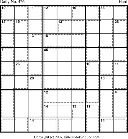 Killer Sudoku for 2/24/2007