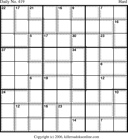 Killer Sudoku for 2/17/2007