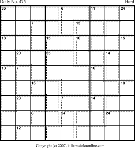 Killer Sudoku for 4/14/2007