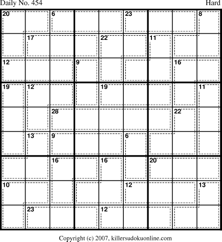 Killer Sudoku for 3/24/2007