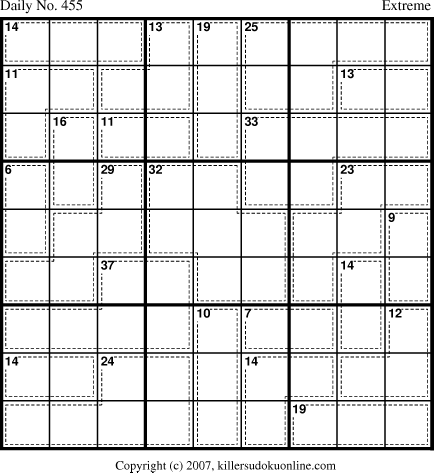 Killer Sudoku for 3/25/2007