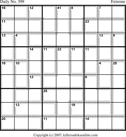 Killer Sudoku for 1/28/2007