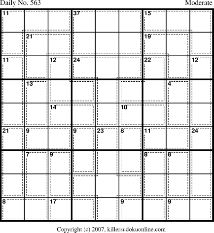 Killer Sudoku for 7/11/2007