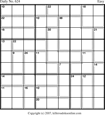 Killer Sudoku for 9/10/2007