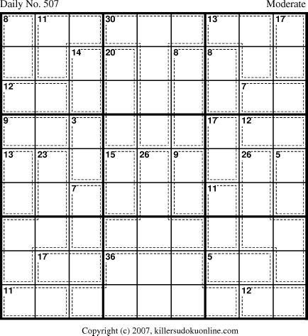 Killer Sudoku for 5/16/2007