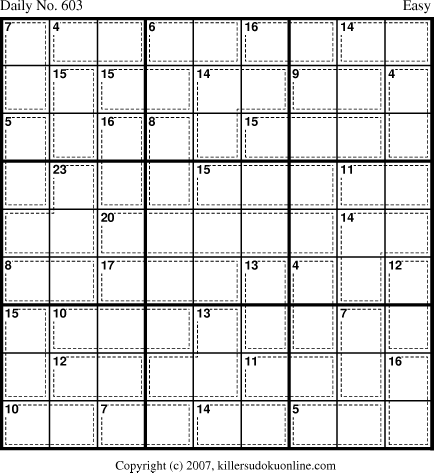 Killer Sudoku for 8/20/2007