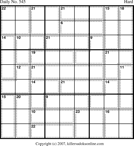 Killer Sudoku for 6/23/2007