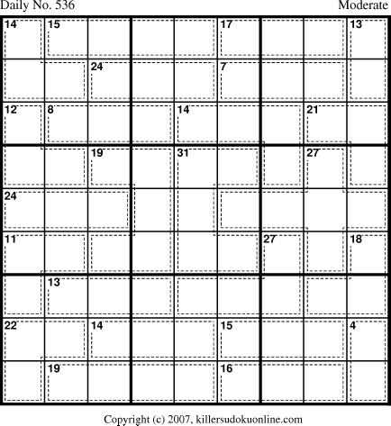 Killer Sudoku for 6/14/2007