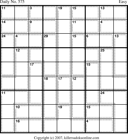 Killer Sudoku for 7/23/2007