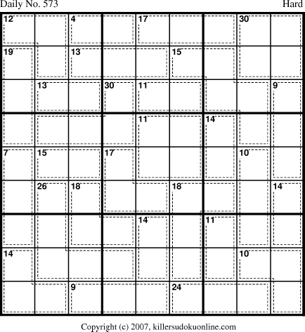 Killer Sudoku for 7/21/2007