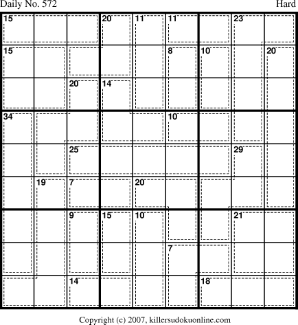 Killer Sudoku for 7/20/2007