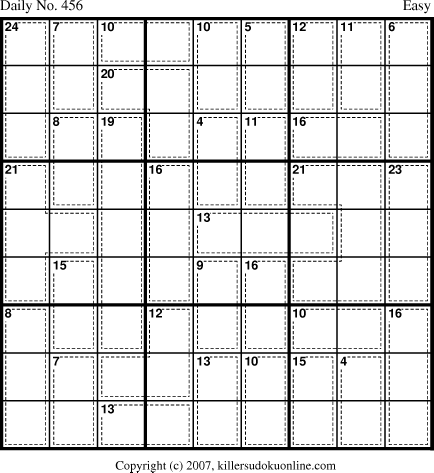 Killer Sudoku for 3/26/2007