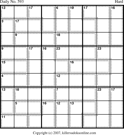 Killer Sudoku for 8/10/2007