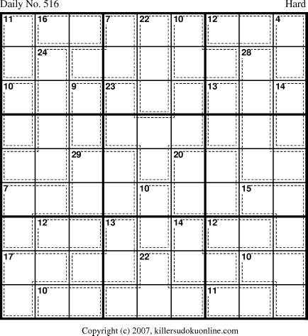 Killer Sudoku for 5/25/2007