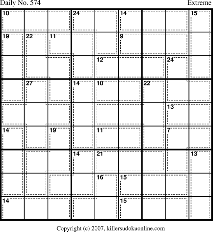 Killer Sudoku for 7/22/2007