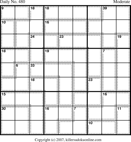 Killer Sudoku for 4/19/2007