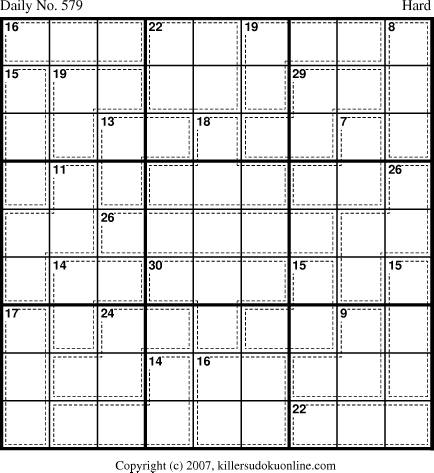 Killer Sudoku for 7/27/2007