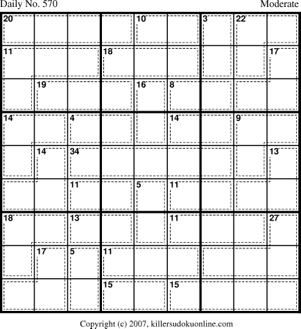 Killer Sudoku for 7/18/2007
