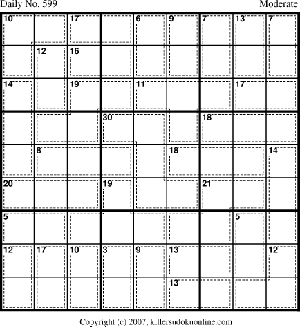 Killer Sudoku for 8/16/2007