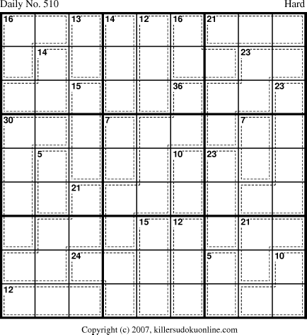Killer Sudoku for 5/19/2007