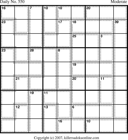 Killer Sudoku for 6/28/2007