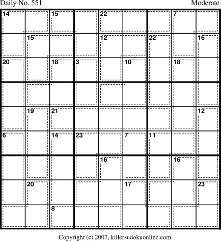 Killer Sudoku for 6/29/2007