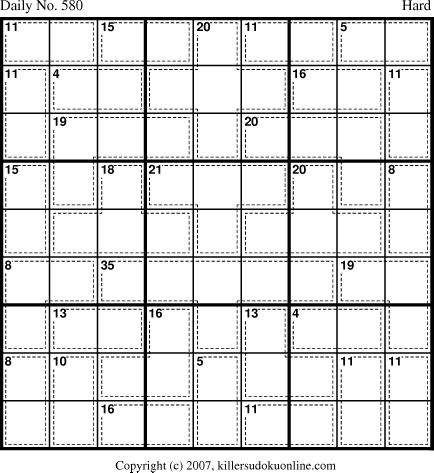Killer Sudoku for 7/28/2007