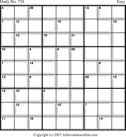 Killer Sudoku for 12/18/2007