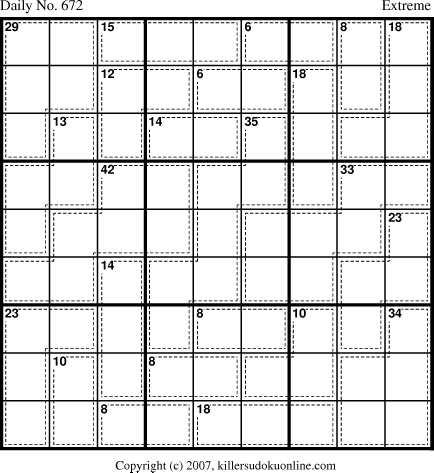 Killer Sudoku for 10/28/2007