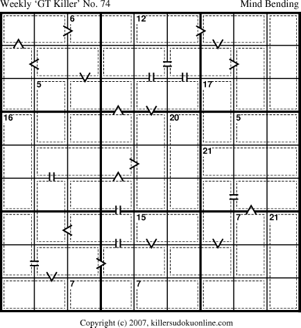 Killer Sudoku for 9/10/2007