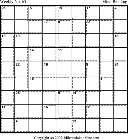 Killer Sudoku for 4/2/2007
