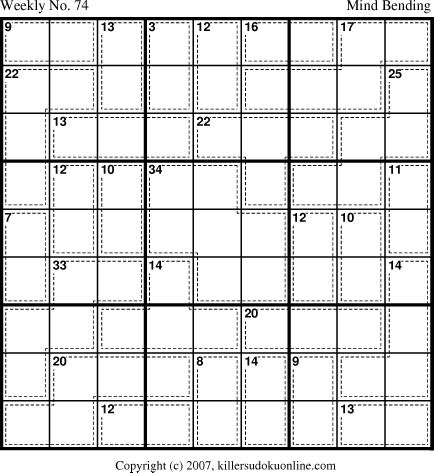 Killer Sudoku for 6/4/2007