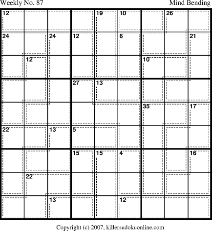 Killer Sudoku for 9/3/2007