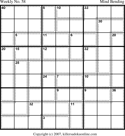Killer Sudoku for 2/12/2007