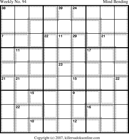 Killer Sudoku for 10/22/2007