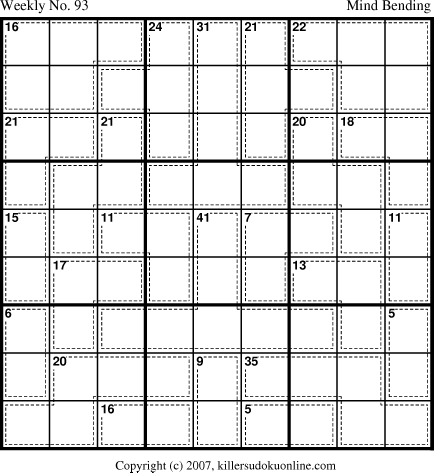 Killer Sudoku for 10/15/2007