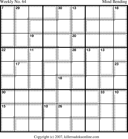 Killer Sudoku for 3/26/2007