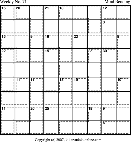 Killer Sudoku for 5/14/2007