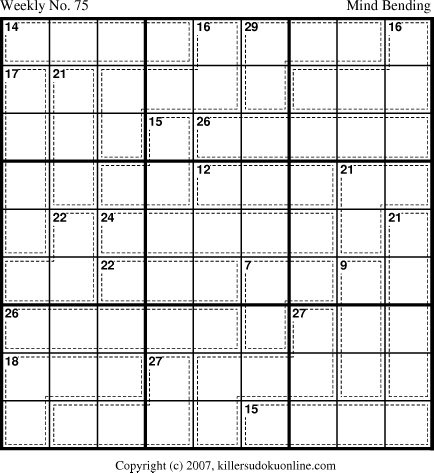 Killer Sudoku for 6/11/2007