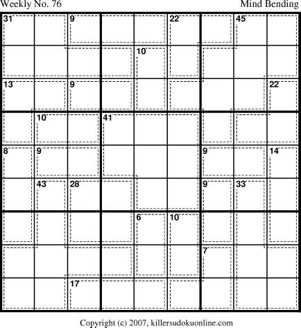 Killer Sudoku for 6/18/2007