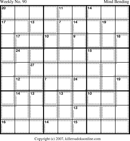 Killer Sudoku for 9/24/2007