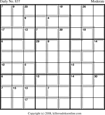 Killer Sudoku for 4/9/2008
