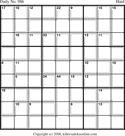 Killer Sudoku for 9/5/2008